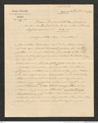 Nachlass Franz Steindachner, Brief von Gustav Schneider (junior) an Franz Steindachner (10.09.1904), Inv.Nr. 462.04, Seite 1